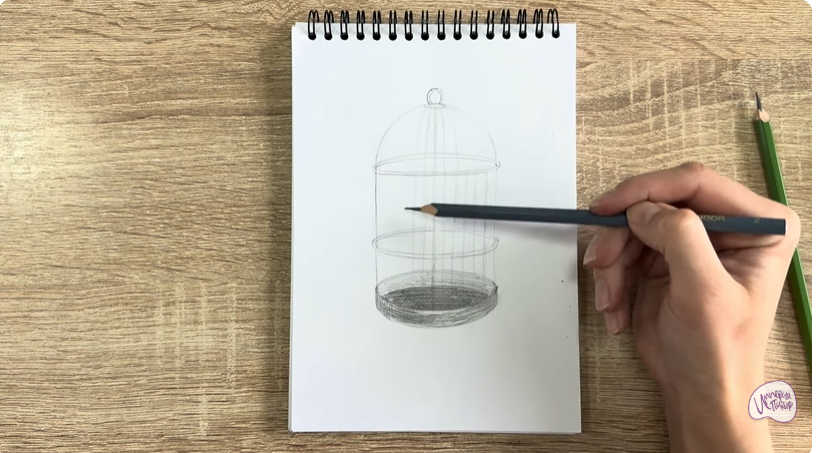 Рисуем Клетка для птиц