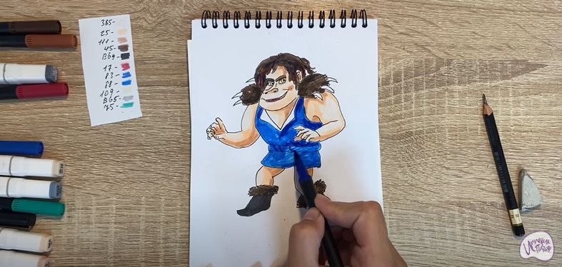 Рисуем Косолапый из мультфильма "Маракуда"