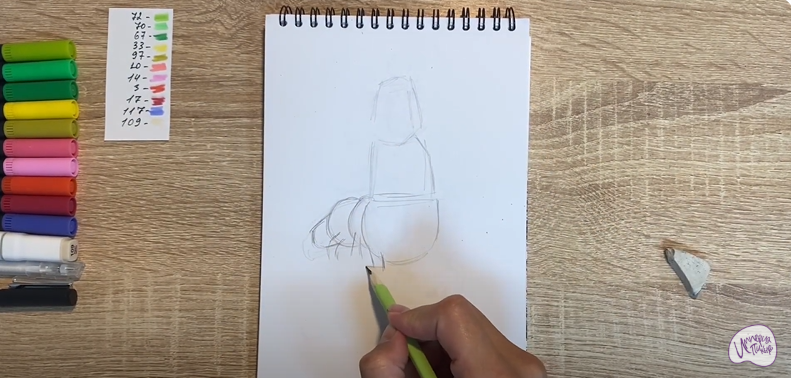 Рисуем Вупсень из "Лунтика"