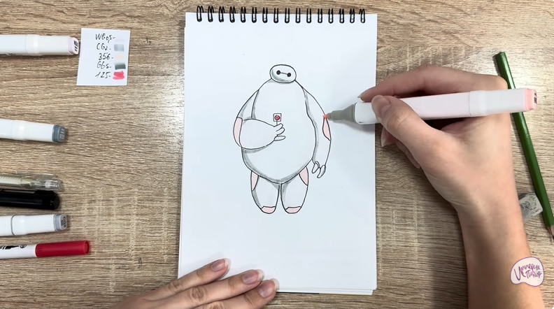 Рисуем Бэймакс из «Город героев»